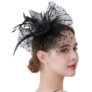 Women Fascinators-hat With Feathers - Vintage Tea-party-hat 20s Flower Mesh🐺